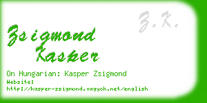 zsigmond kasper business card